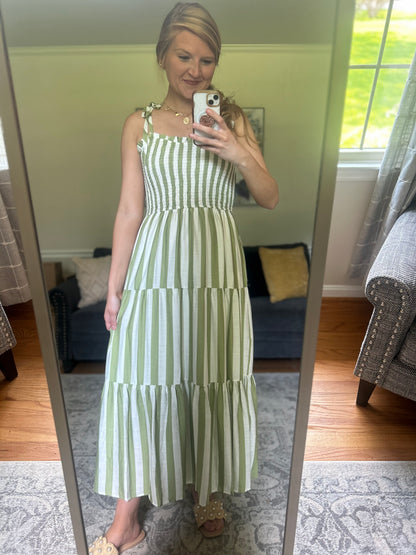 Fresh Picked Stripes Midi Dress