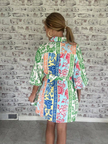 Riviera Edit Belted Mini Dress