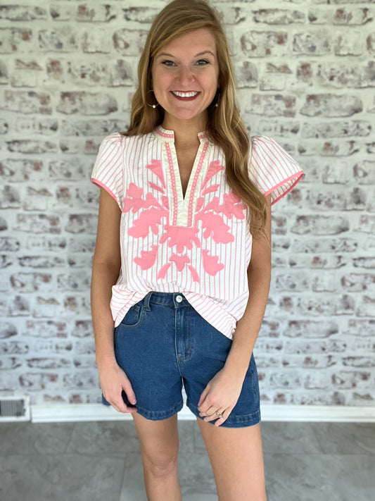 Pretty Plans Striped Blouse