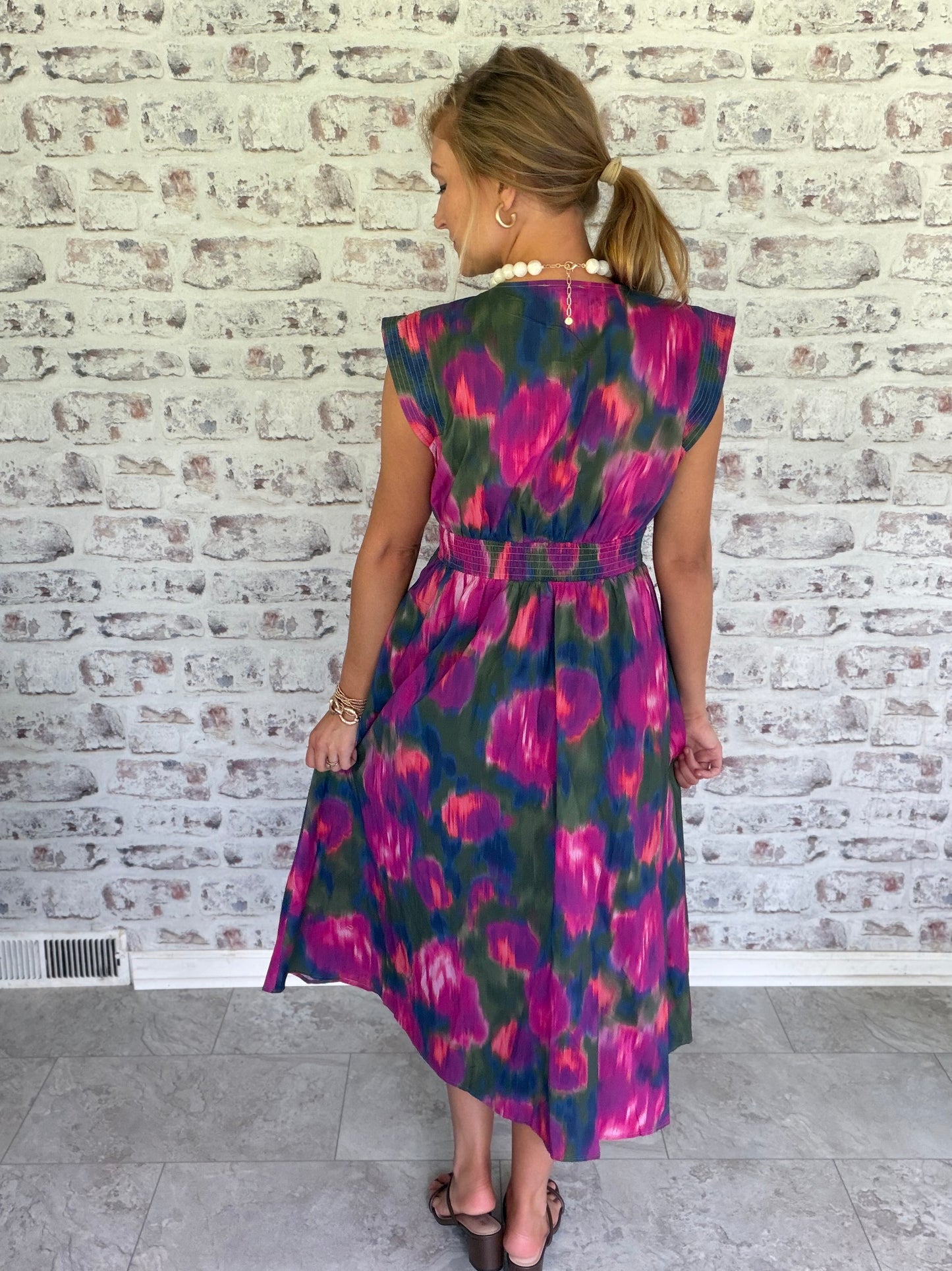 Afterglow Zipper Midi Dress