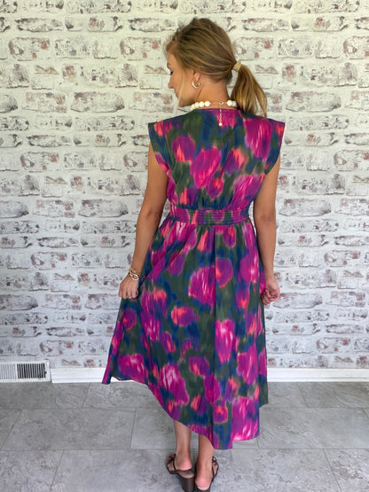 Afterglow Zipper Midi Dress