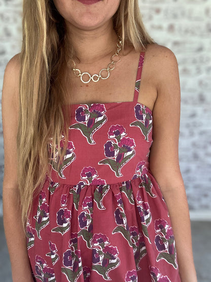 Market Bouquet Border Maxi Dress