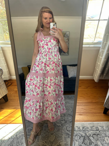 Meet Cute Tie Strap Floral Dress
