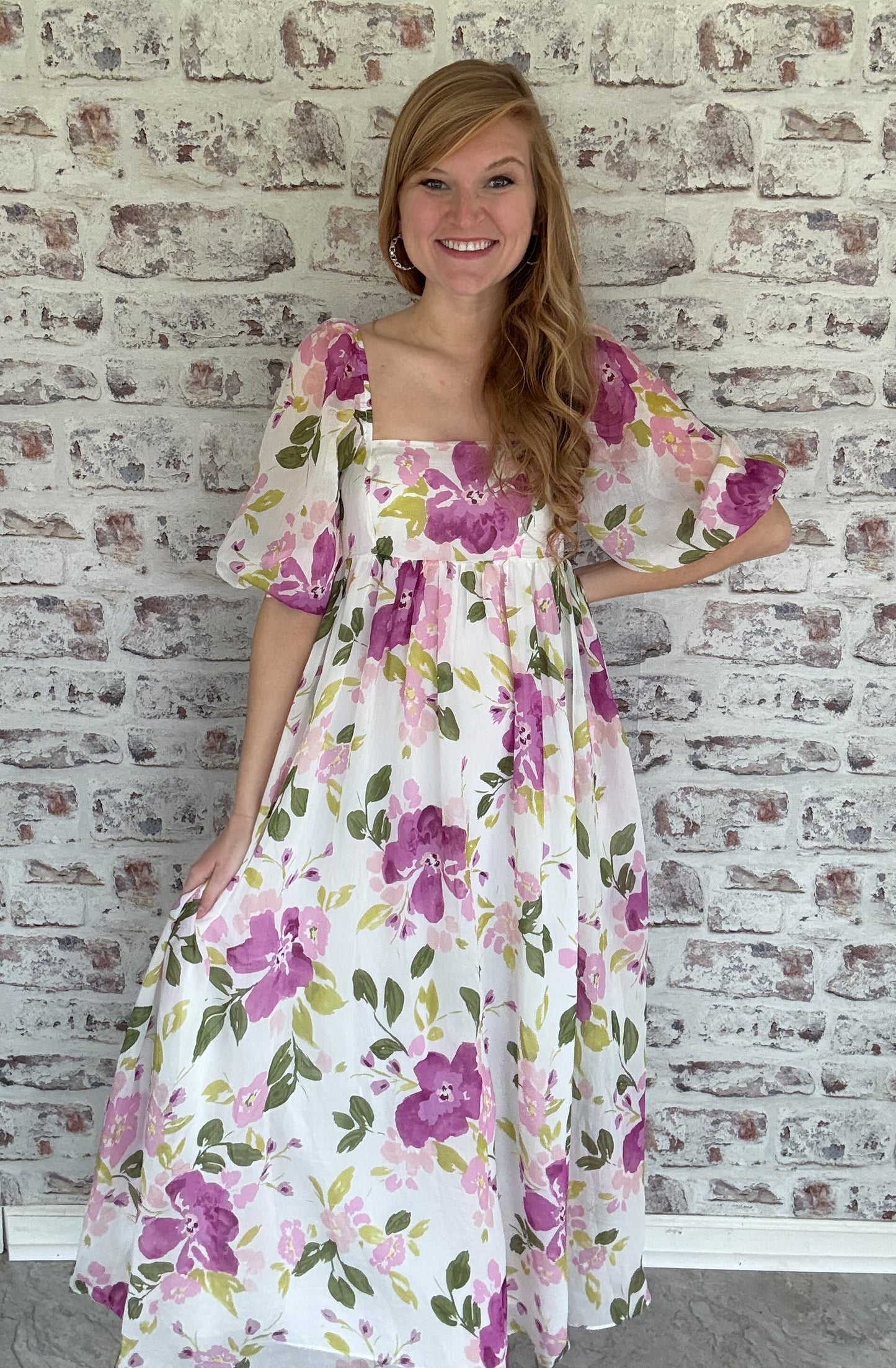 Ever After Floral Maxi Baby Doll Dress