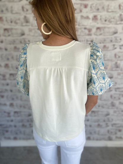 Eloise Eyelet Puff Sleeve Top