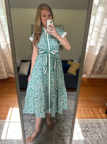 Front Porch Darling Collared Midi Dress