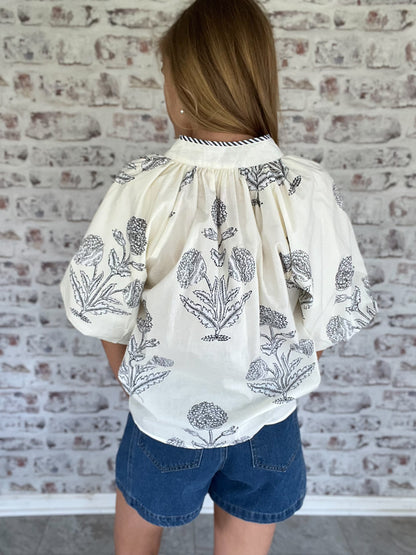 Sunday Social Floral Blouse