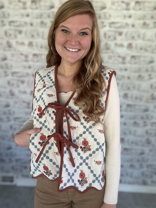 Meadow in the Morning Quilted Vest