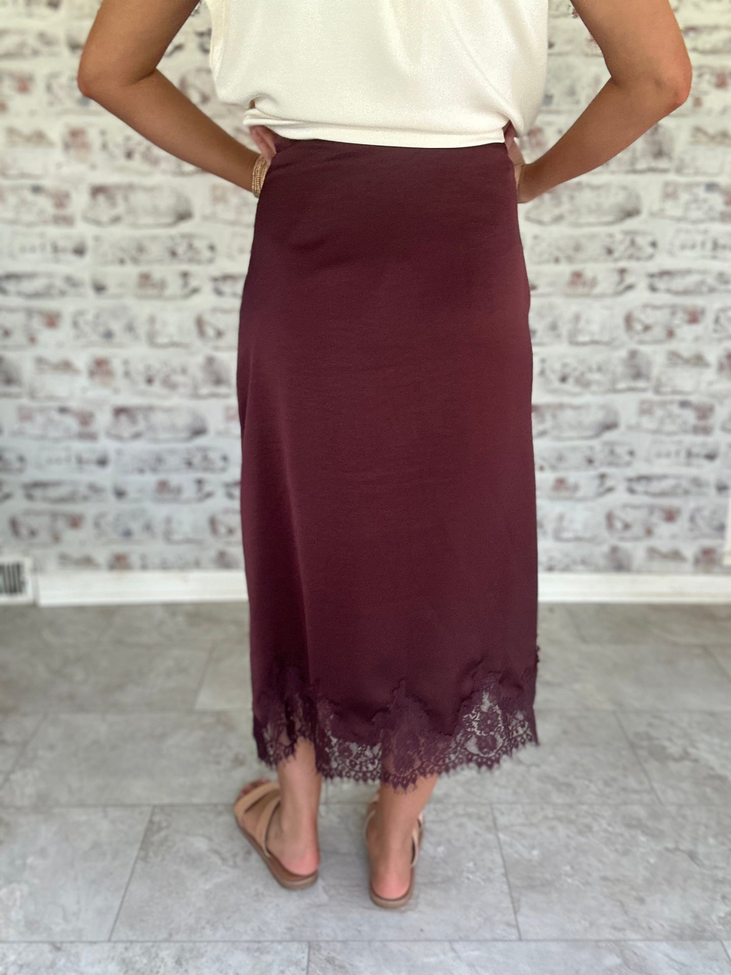 First Toast Lace Trim Skirt