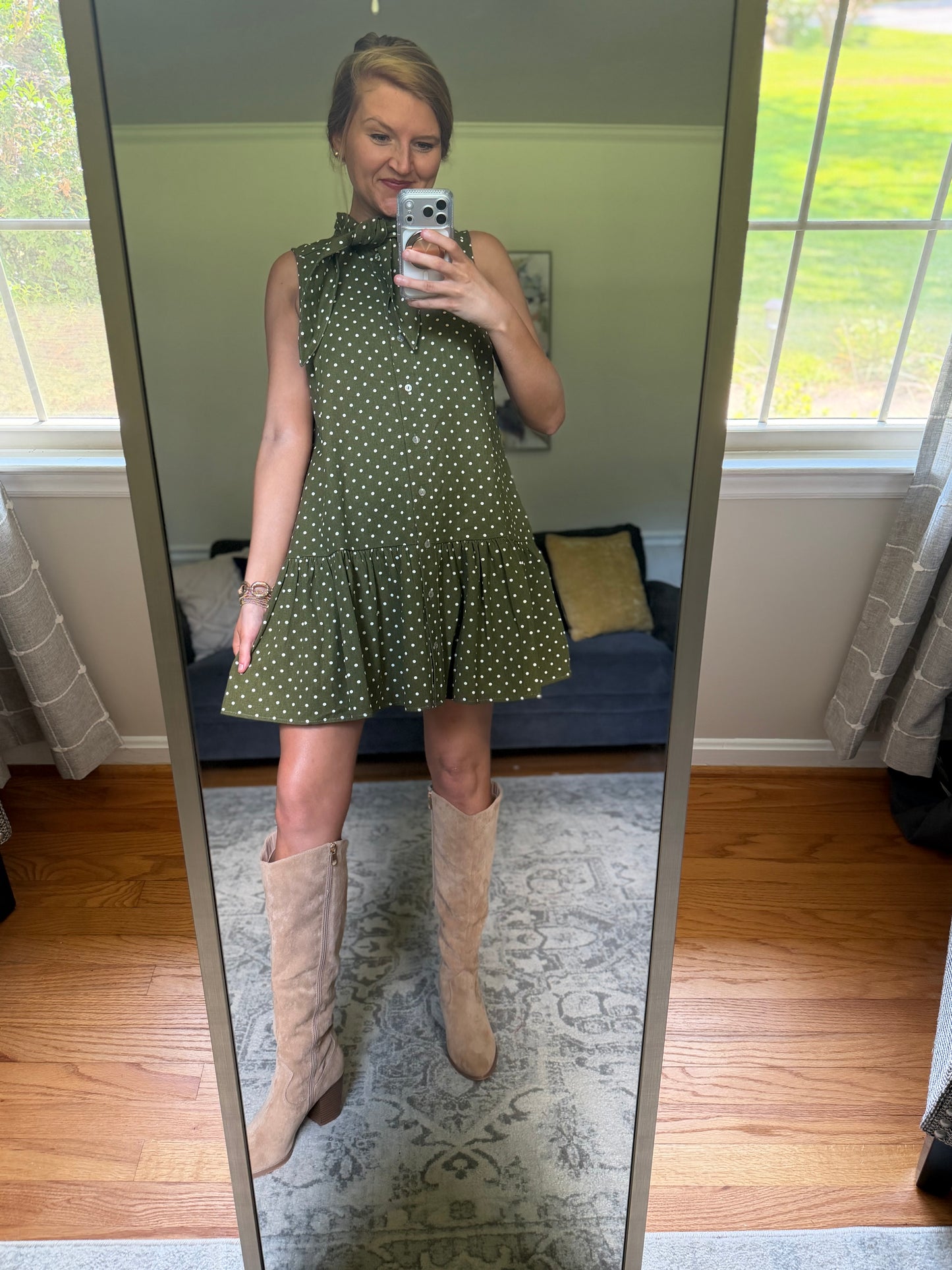 Wish List Dotted Mini Dress