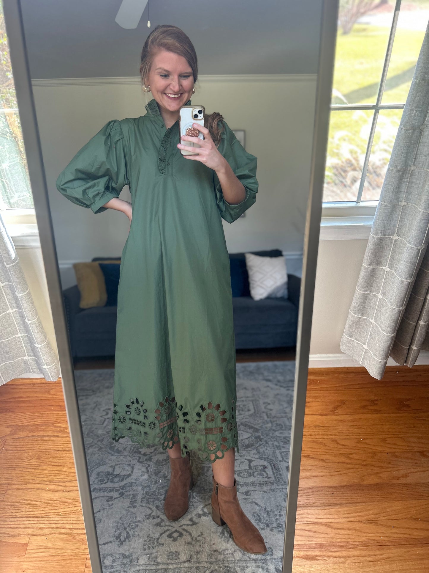 Honeywell Scallop Cut Out Dress