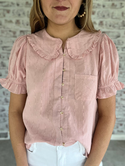 Lottie Collared Button Down Top