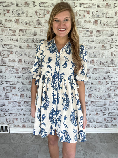 Sweet June Collared Mini Dress