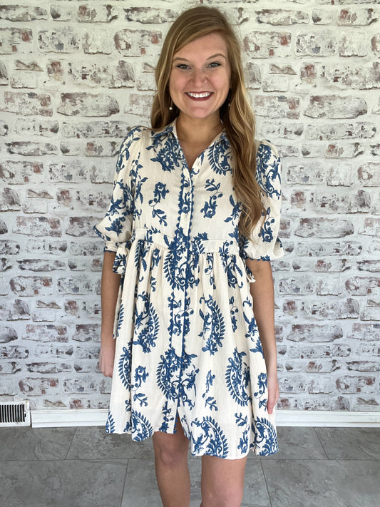 Sweet June Collared Mini Dress