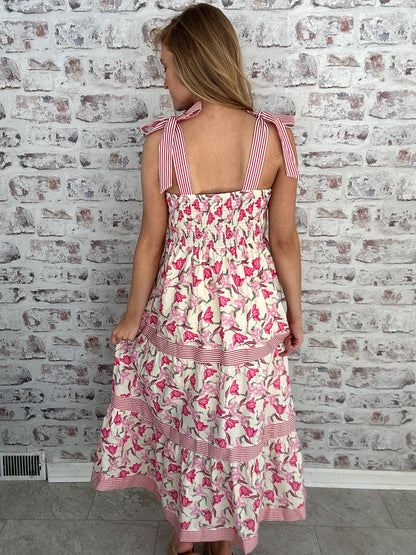 Meet Cute Tie Strap Floral Dress