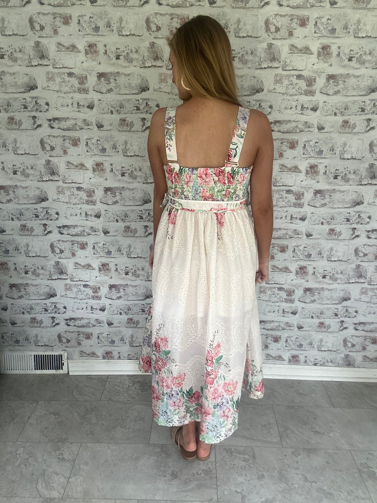 Wisteria Weekend Belted Midi Dress