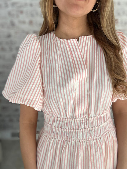 Heartstrings Stripe Midi Dress