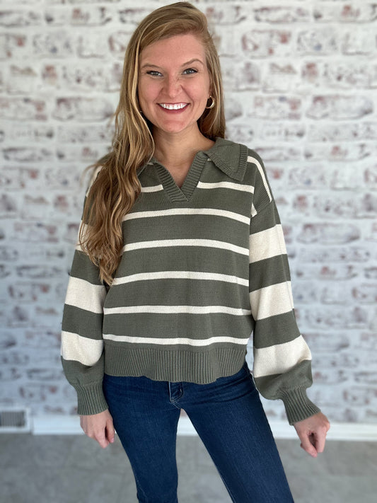 Saturday Cabin Striped Sweater