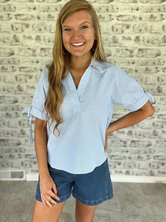 East Coast Afternoon Striped Blouse