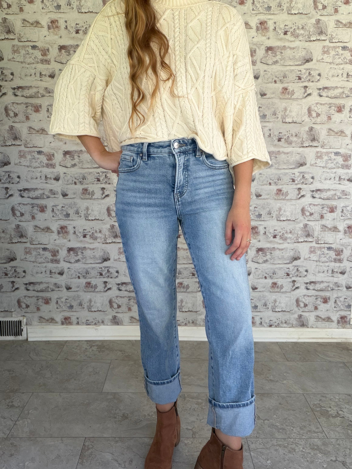 High Rise Straight Leg Jeans