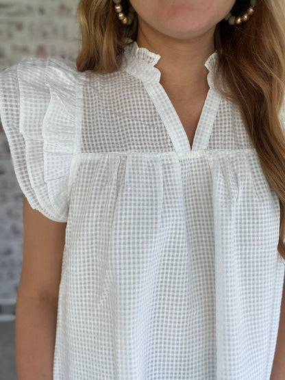 Natalie Flutter Sleeve Top