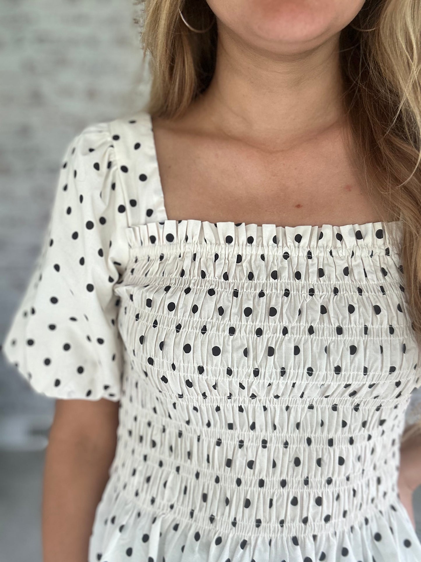 Darling and Dotted Peplum Blouse