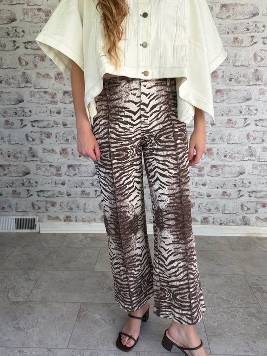Untamed Elegance Animal Print Pants