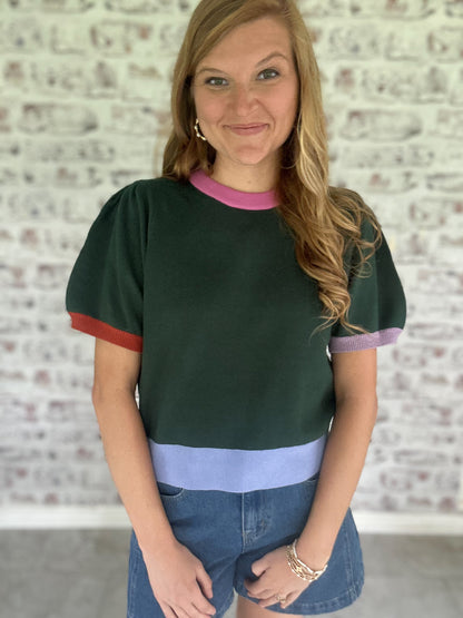 Colorblock at Cambridge Knit Top