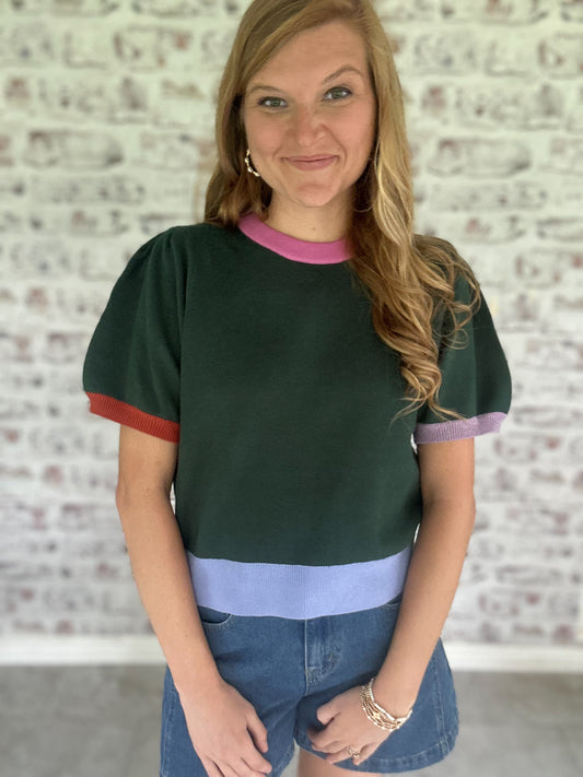 Colorblock at Cambridge Knit Top