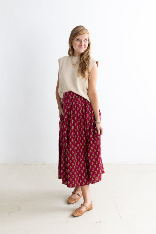 Afternoon Reverie Floral Skirt