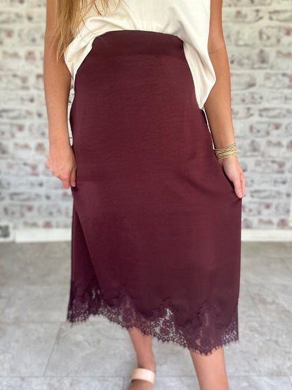 First Toast Lace Trim Skirt