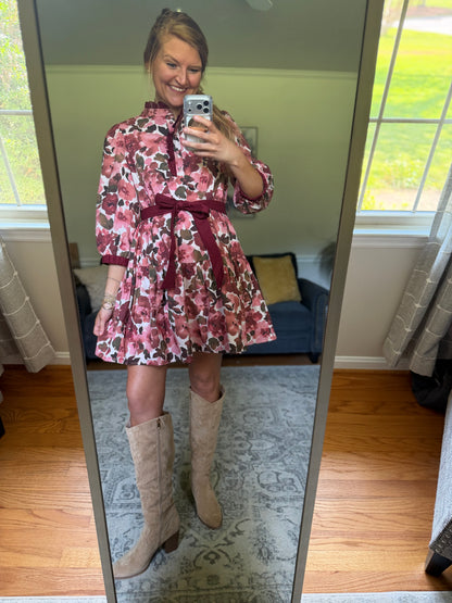 Scarlet Season Floral Mini Dress