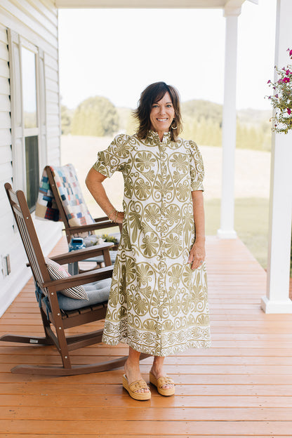 Cypress Lane Eyelet Midi Dress