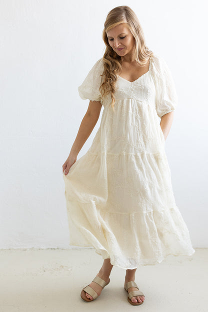 Hopes and Dreams Cream Midi Dress