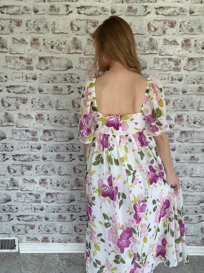 Ever After Floral Maxi Baby Doll Dress