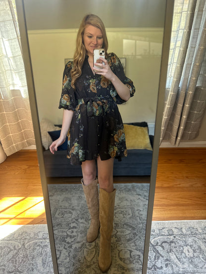 Oakwood Moody Florals Mini Dress