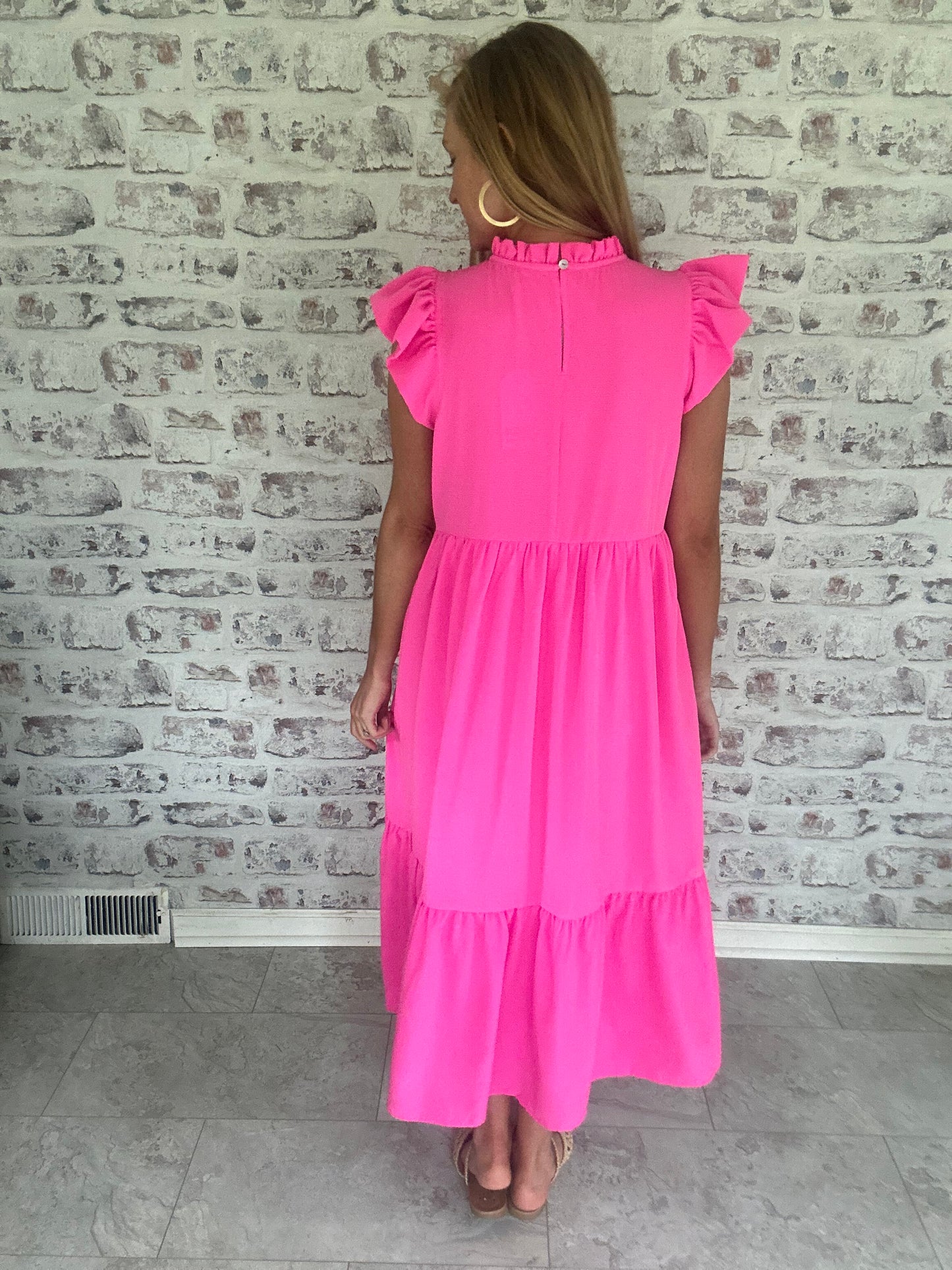 Petals in Paradise Tiered Midi Dress