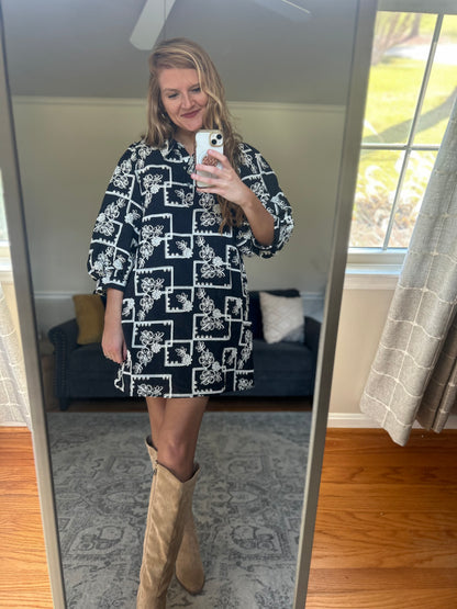 Carolina Inn Embroidered Mini Dress