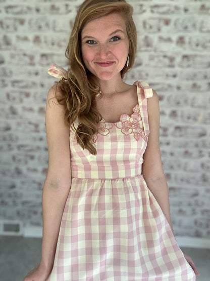 Sweet Magnolia Gingham Midi Dress