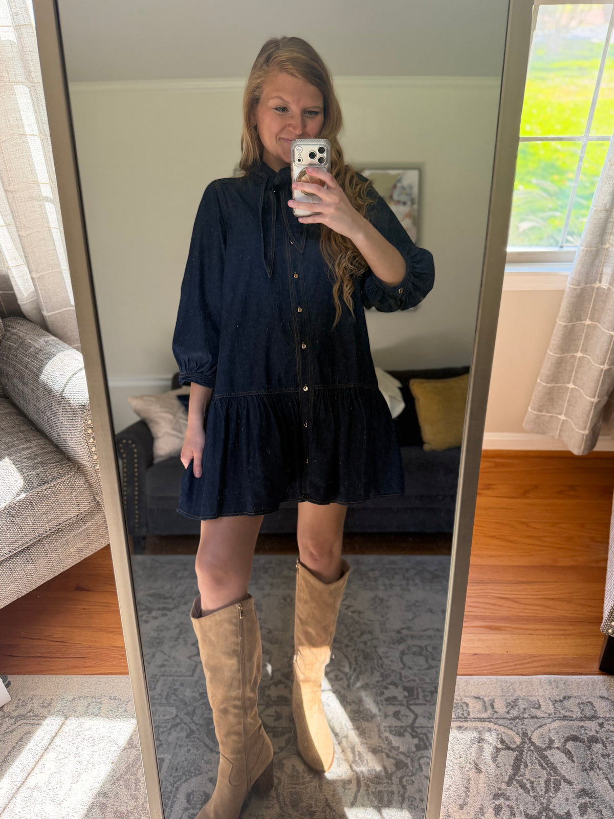 Blue Jean Belle Mini Dress