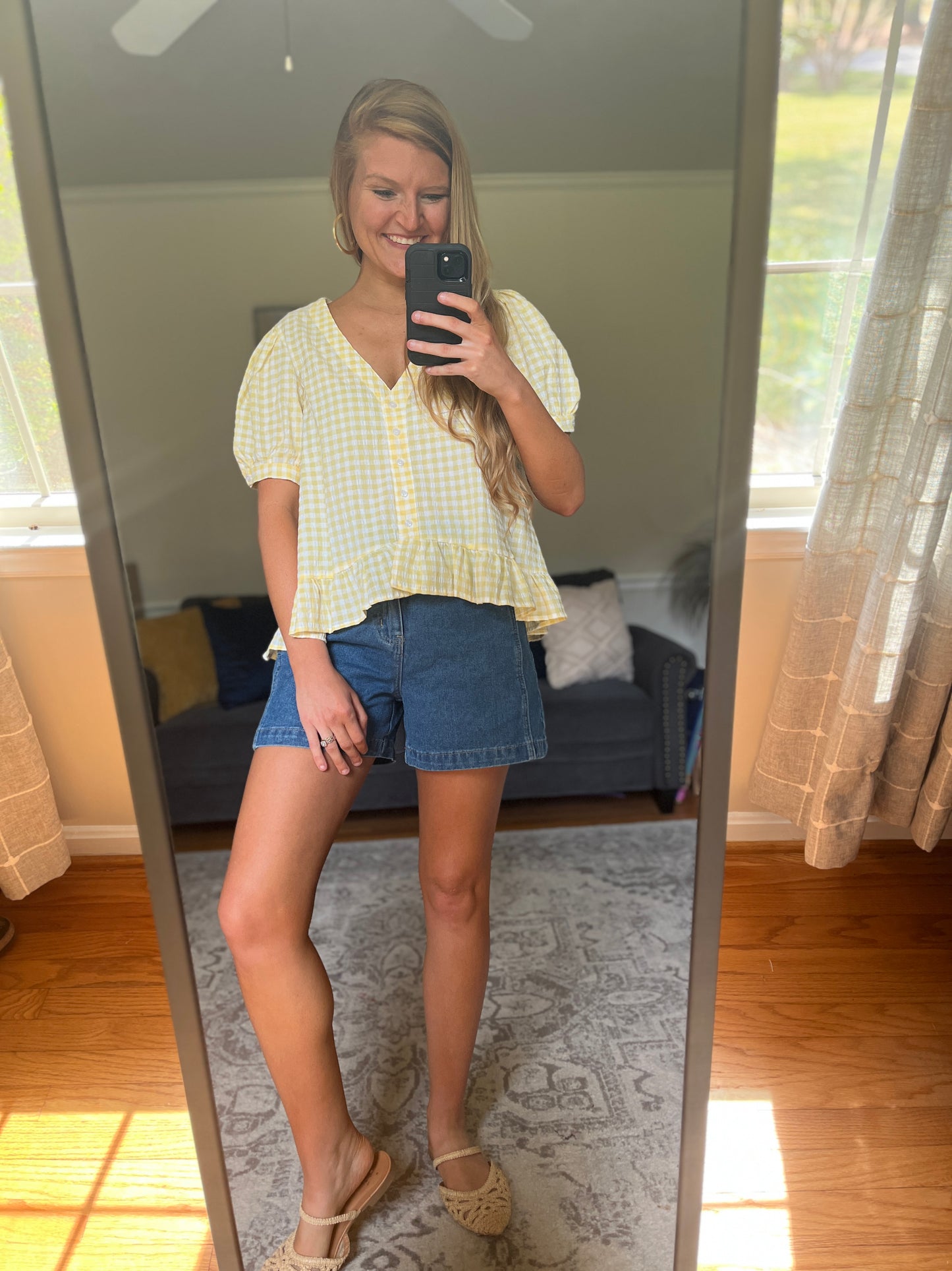I’ve Got Sunshine Gingham Blouse