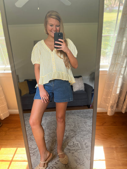 I’ve Got Sunshine Gingham Blouse