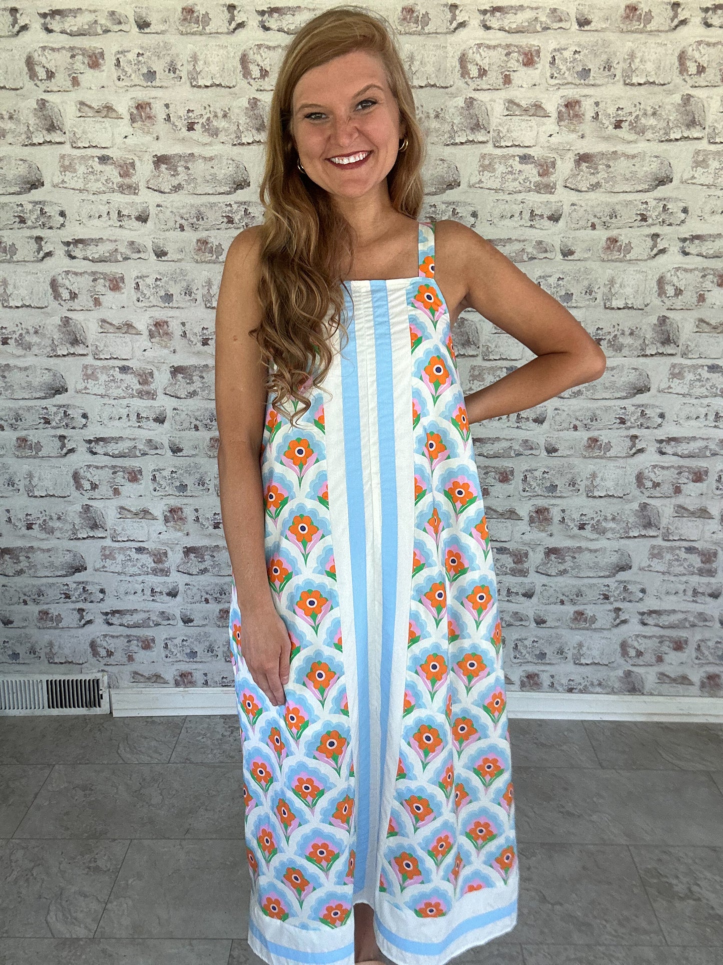 Island Mosaic Midi Dress