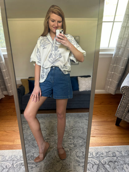 Sunday Social Floral Blouse