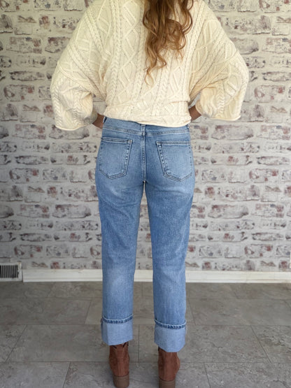 High Rise Straight Leg Jeans