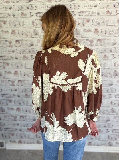 Rustic Romance Floral Blouse