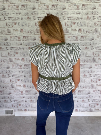 Storybook Bow Gingham Top