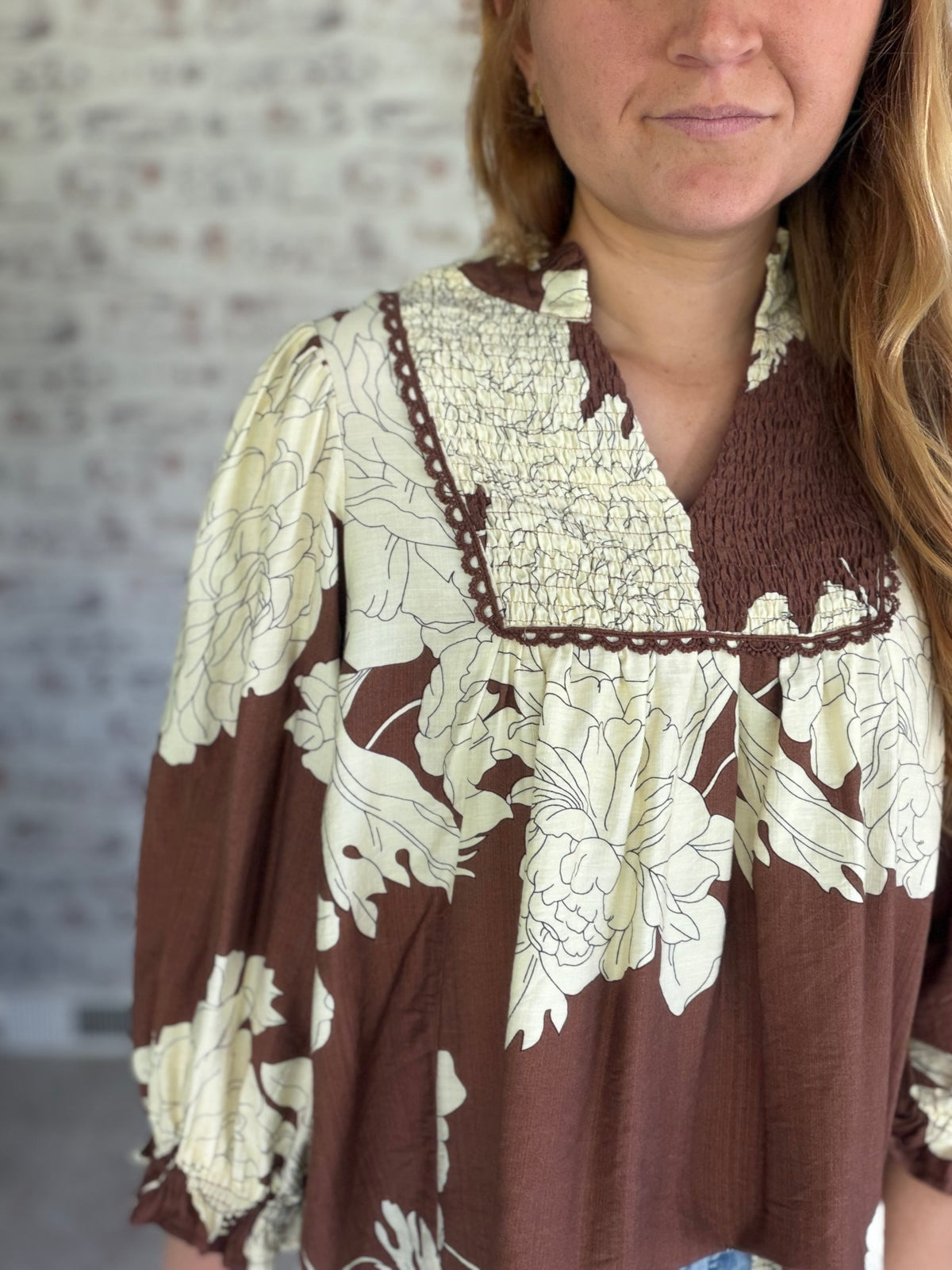 Rustic Romance Floral Blouse