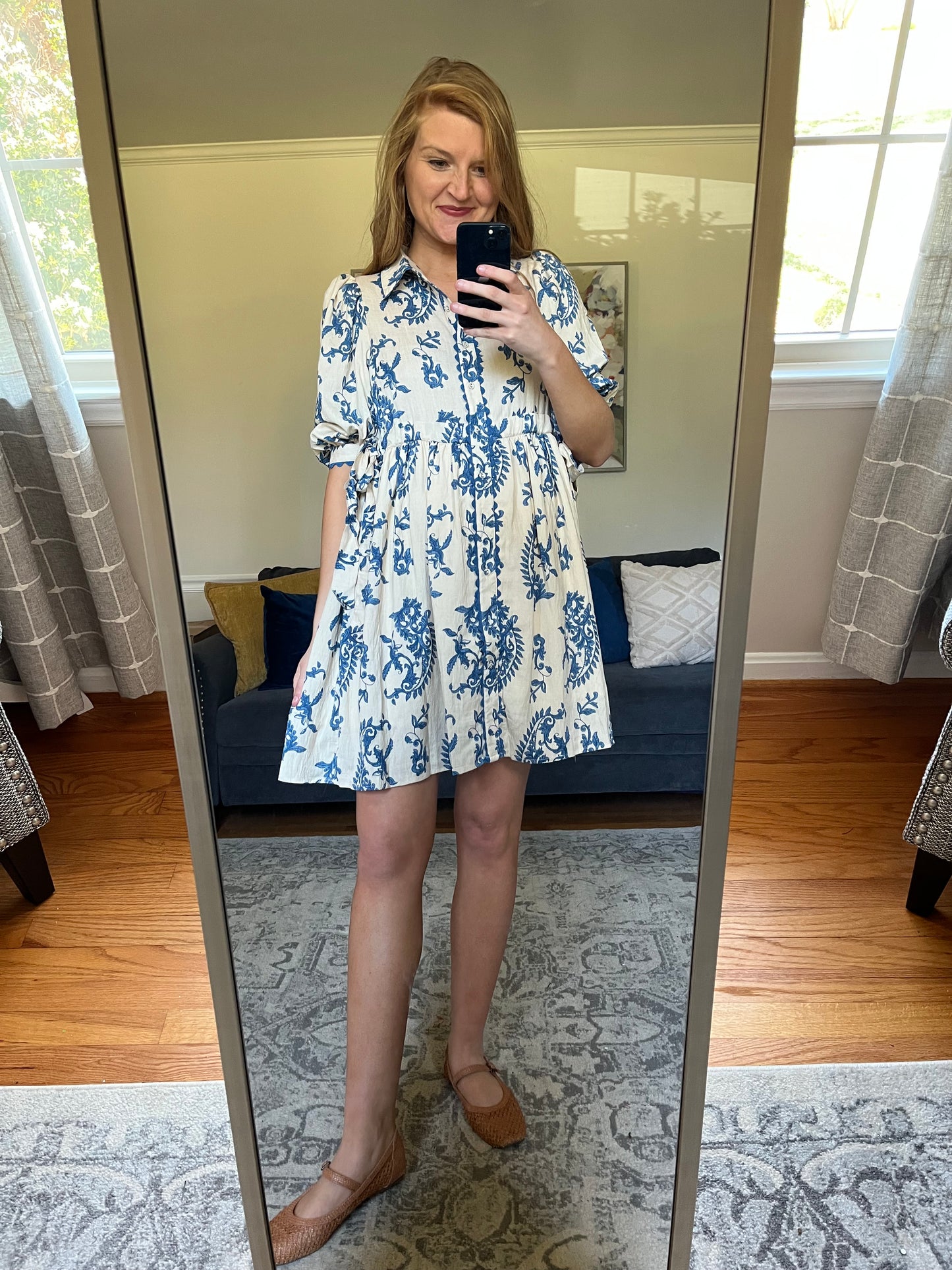 Sweet June Collared Mini Dress