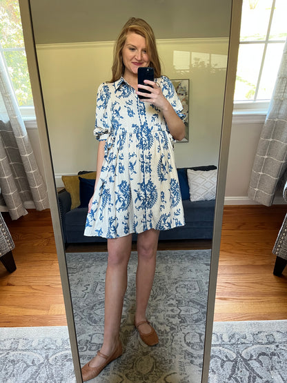 Sweet June Collared Mini Dress